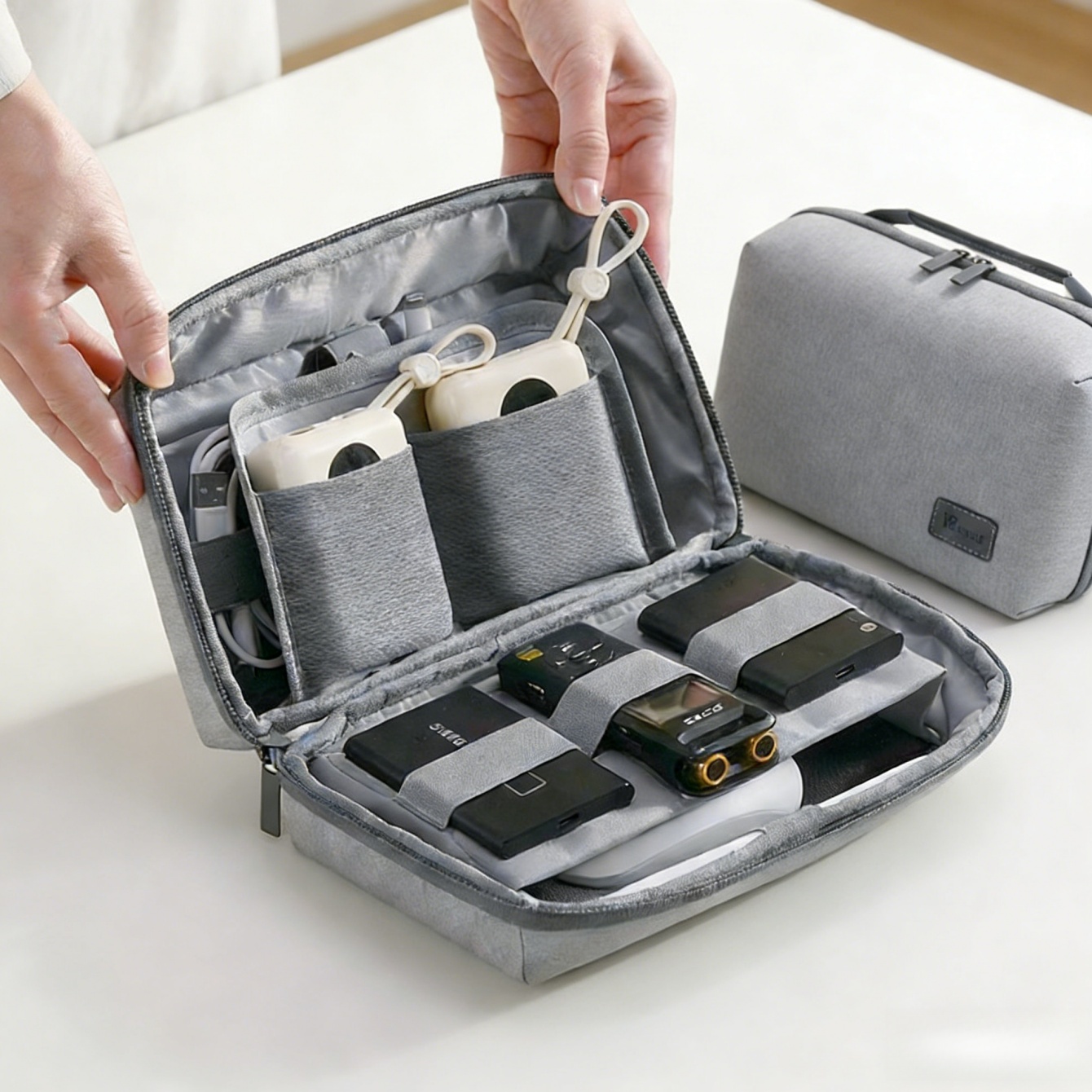 Tech Accessories Travel Organizer Pouch - 1pc organizador de eletrônicos caso de